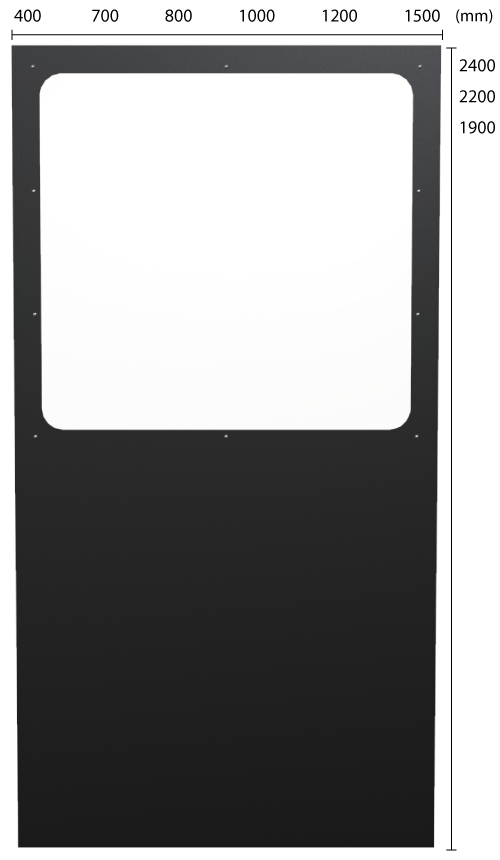 Serie polylam plus Accessafe pannello con misure